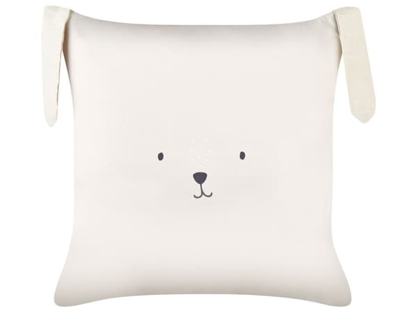 2 Dekorative Barneputer Lys Beige Bomull 45 x 45 cm med Kaninmotiv