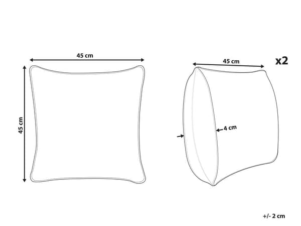 Set med 2 Prydnadskuddar Flerfärgad Bomull 45 x 45 cm Dekorativa Kuddar med Regnbågsmotiv Vardagsrum Sovrum