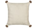 Miniatyrbilde 4 av 7: Sett med 2 Puter Beige Bomull 45 x 45 cm Kasteputer Bomull med Flettemønster Trekk