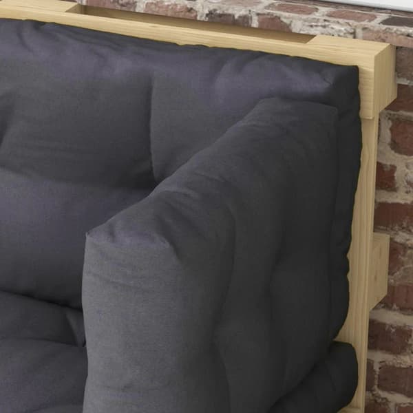 Rootz Garden Sittdynor - Trädgårdsmöbler - Väderbeständig - Knappsömmar - Ryggkudde - Sidokudde - Polyester - Mörkgrå - 120cm x 80cm x 12cm