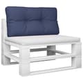 Miniatyrbillede 3 af 10: vidaXL pallehynde 120x40x12 cm stof marineblå