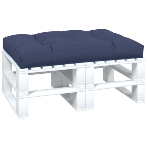 vidaXL pallehynde 120x80x12 cm stof marineblå