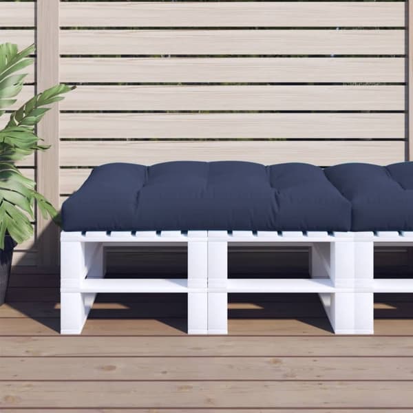 vidaXL pallehynde 120x80x12 cm stof marineblå