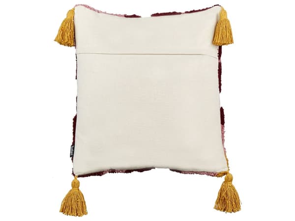 Prydnadskuddar 2 st Dekorativa Kuddar Flerfärgad Bomull 45 x 45 cm med Tofsar Kvadratisk Modern Kudde Boho Inredning Tillbehör