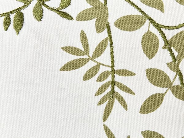 Set med 2 Prydnadskuddar Vit och Grön Bomull 30 x 50 cm Blommönster Handgjorda Kuddar Heminredning Tillbehör Vardagsrum Sovrum