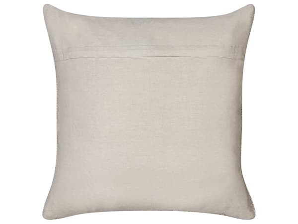 Set om 2 Prydnadskuddar Taupe Bomullstyg 45 x 45 cm Stickade Heminredning Tillbehör Vardagsrum Sovrum