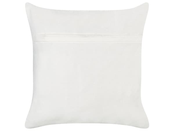 Set om 2 Prydnadskuddar Vit Bomull 45 x 45 cm Prydnadskuddar Flätat Mönster Överdrag Vardagsrum Sovrum