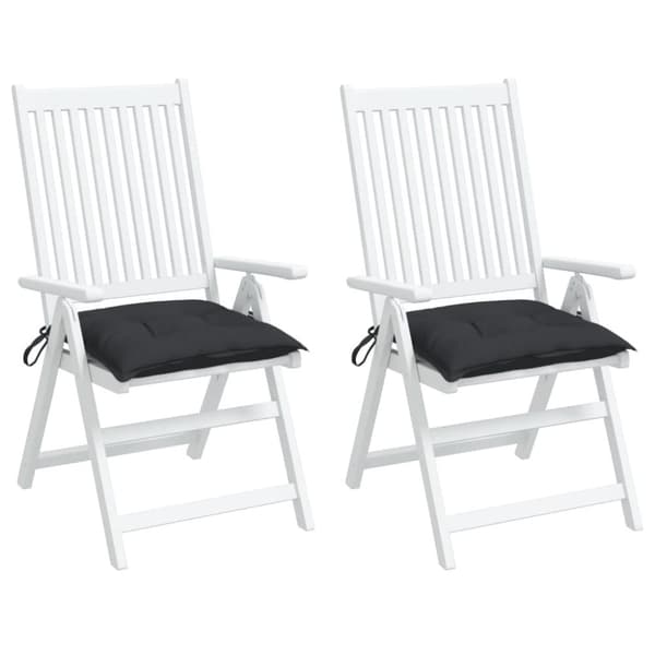vidaXL Stolsdynor 2 st svart 40x40x7 cm oxfordtyg