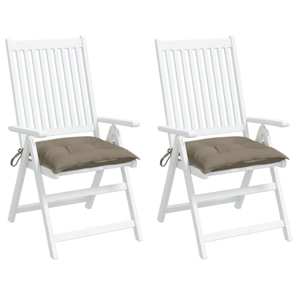 vidaXL Stolsdynor 2 st taupe 40x40x7 cm oxfordtyg