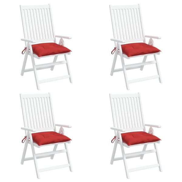 vidaXL Stolsdynor 4 st röd 40x40x7 cm oxfordtyg