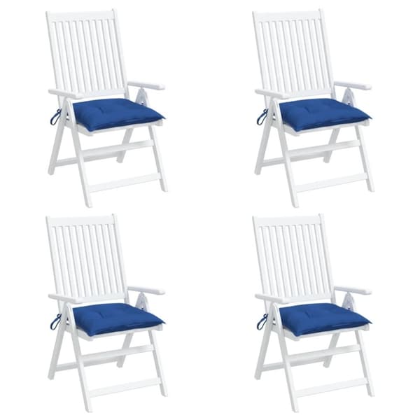 vidaXL Stolsdynor 4 st blå 40x40x7 cm oxfordtyg
