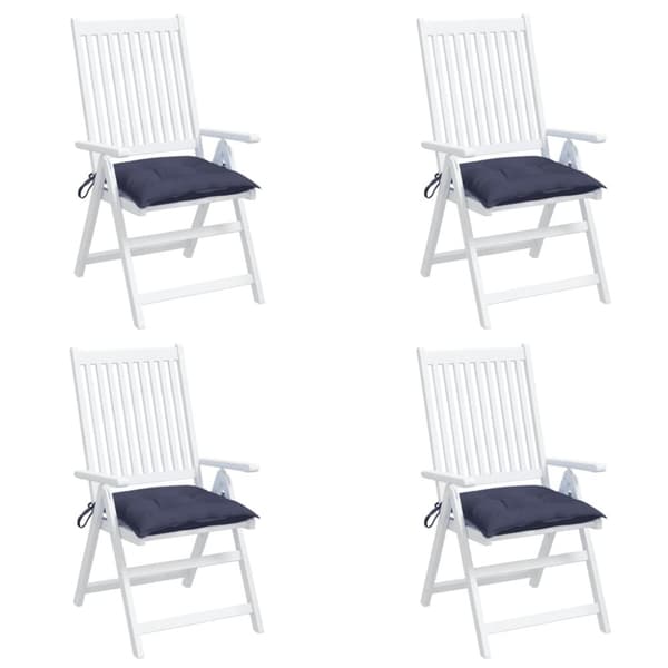 vidaXL stolehynder 4 stk. 40x40x7 cm oxfordstof marineblå
