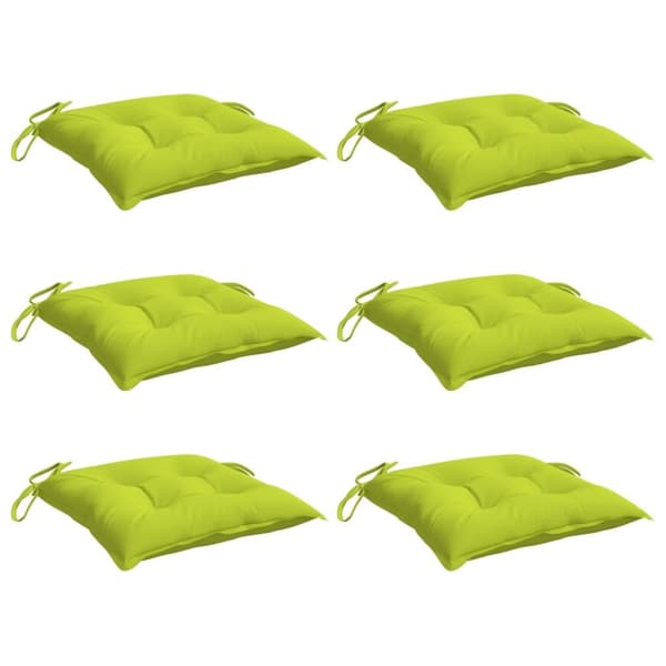 vidaXL hynder til havestol 6 stk. 40x40x7 cm oxfordstof lysegrøn
