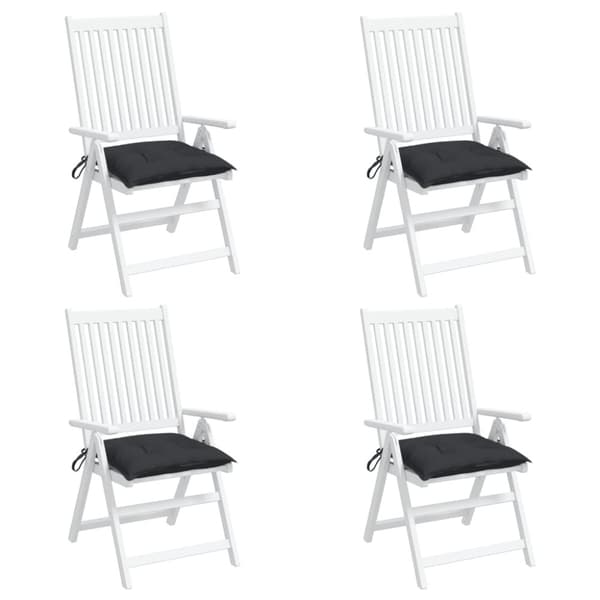 vidaXL stolehynder 4 stk. 40x40x7 cm oxfordstof sort