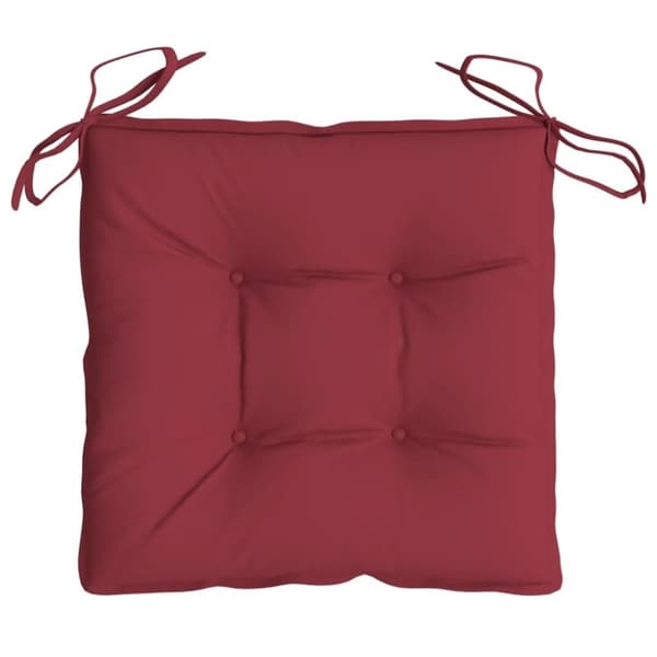 vidaXL Stolsdynor 2 st vinröd 40x40x7 cm oxfordtyg