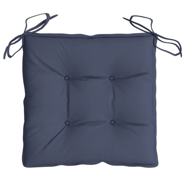 vidaXL Stolsdynor 2 st marinblå 40x40x7 cm oxfordtyg