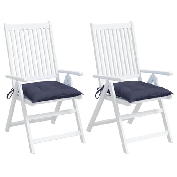 vidaXL stolehynder 2 stk. 40x40x7 cm oxfordstof marineblå