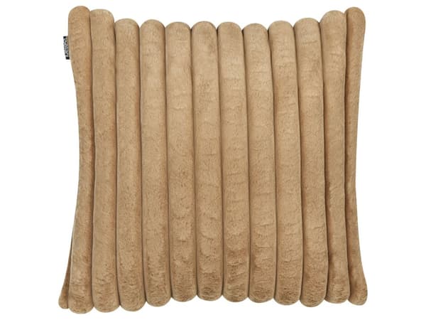 Sett med 2 pynteputer Lysebrun Polyester 45 x 45 cm Mykt stoff Moderne design Dekorasjon Tekstiler Stue Soverom