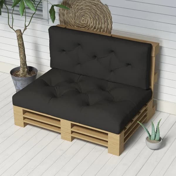 Rootz-istuintyyny - Napin tikkaus - Pehmuste - Polyesteripäällinen - Pehmeä-sileä - Polyesteri - Tummanharmaa - 120 x 80 x 12 cm
