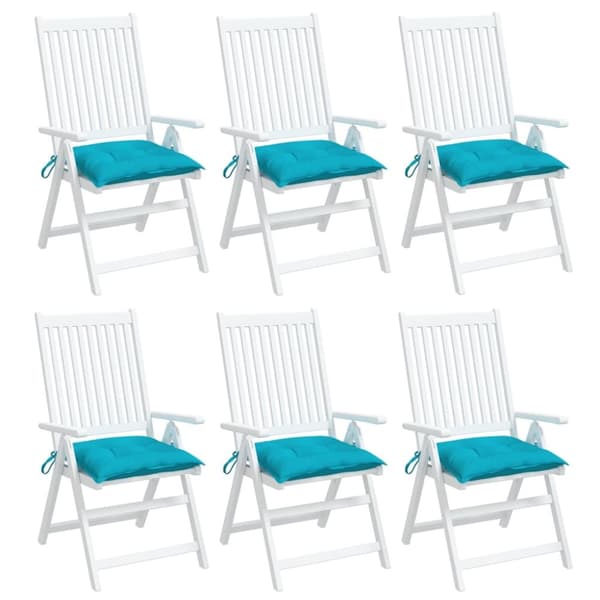 Stolsdynor 6 st turkos 40x40x7 cm tyg