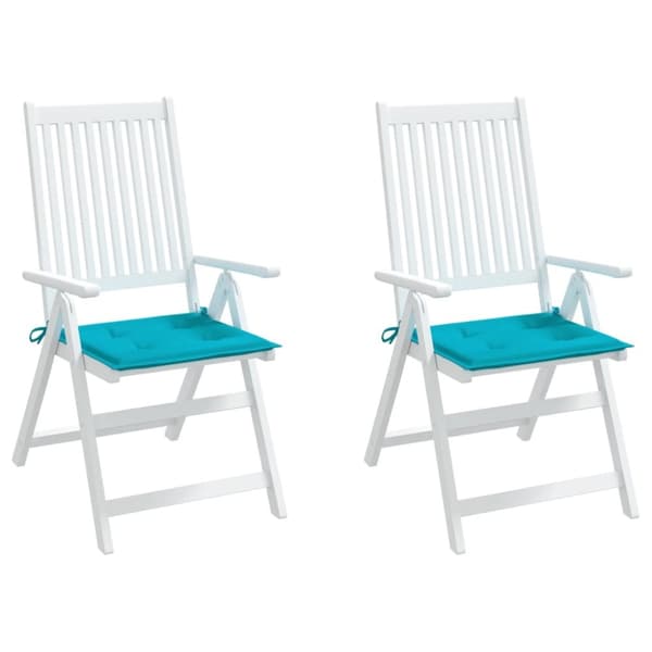 Stolsdynor 2 st turkos 40x40x3 cm tyg