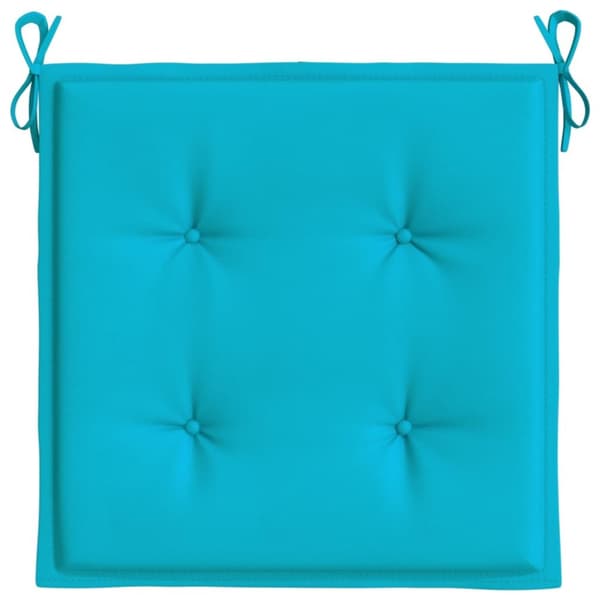 Stolsdynor 2 st turkos 40x40x3 cm tyg