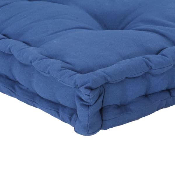 hynde til pallesofa 120x40x7 cm bomuld lyseblå