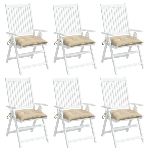 Stolsdynor 6 st beige 50x50x7 cm oxfordtyg