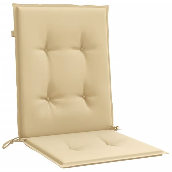 Stolsdynor lågt ryggstöd 4 st melerad beige 100x50x4 cm tyg