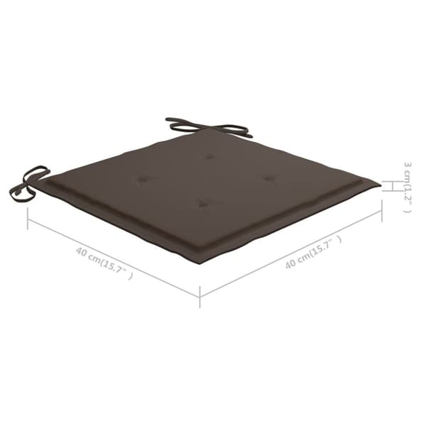 Stolsdynor 4 st taupe 40x40x3 cm oxfordtyg