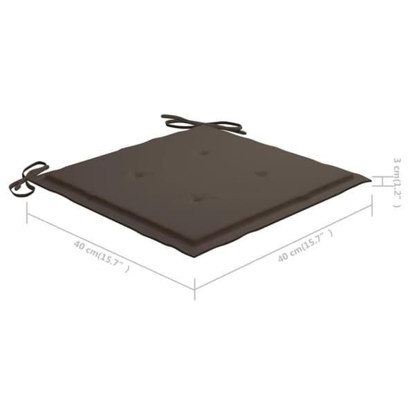 Stolsdynor 4 st taupe 40x40x3 cm oxfordtyg