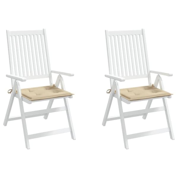Stolsdynor 2 st beige 50x50x3 cm oxfordtyg