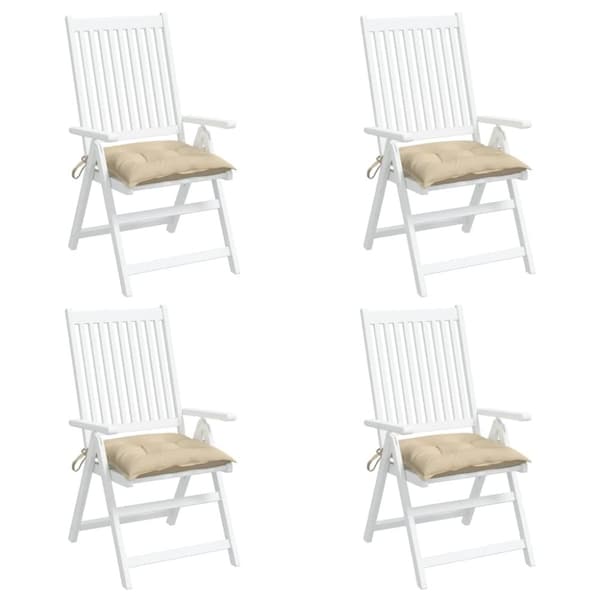 Stolsdynor 4 st beige 50x50x7 cm oxfordtyg