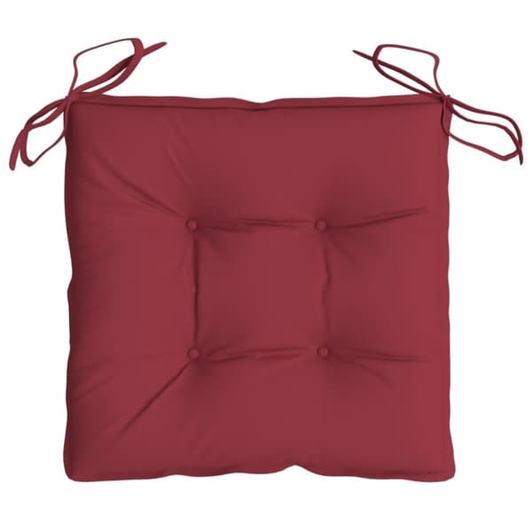 Stolsdynor 2 st vinröd 40x40x7 cm oxfordtyg