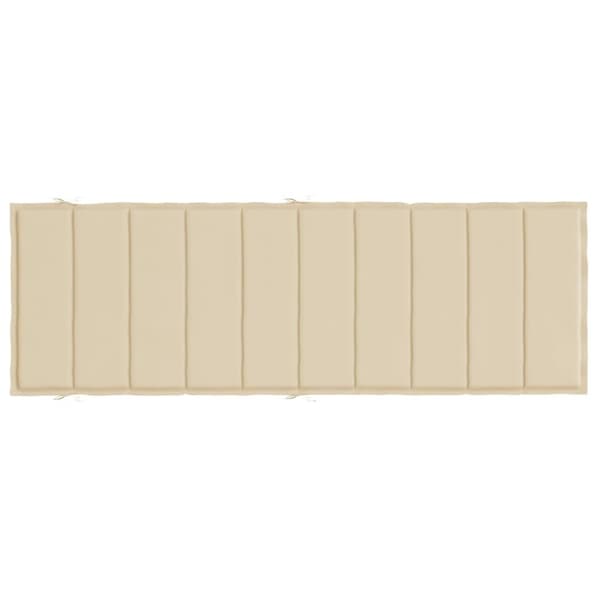 Solsängsdyna beige 186x58x3 cm oxfordtyg