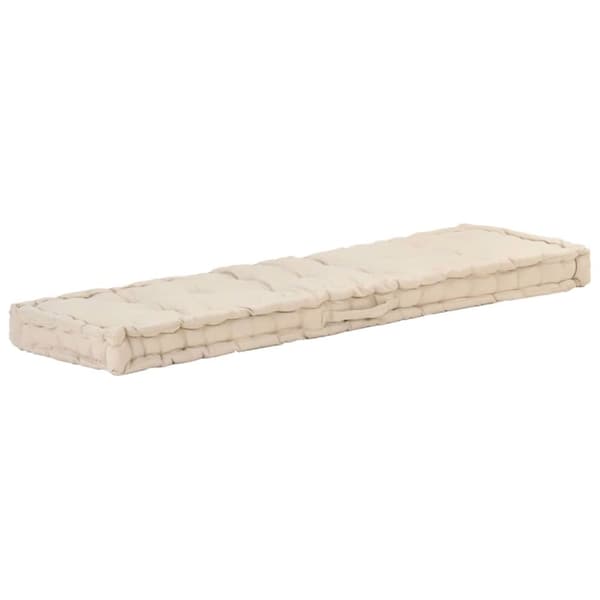 Dyna till pallsoffa 2 st bomull beige