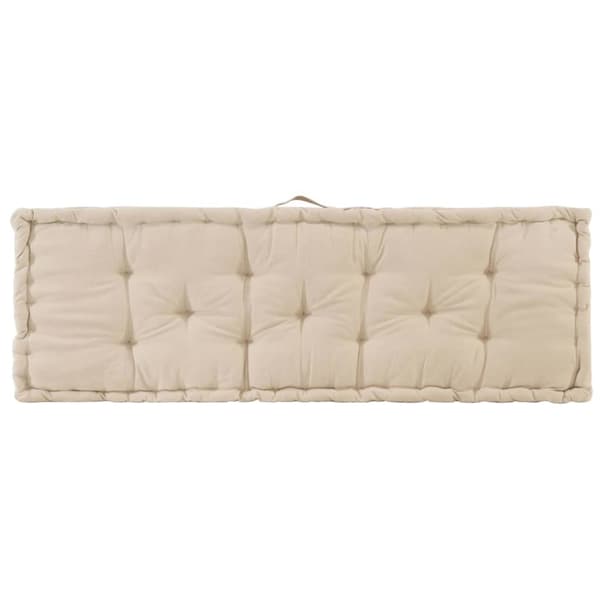 Dyna till pallsoffa 2 st bomull beige