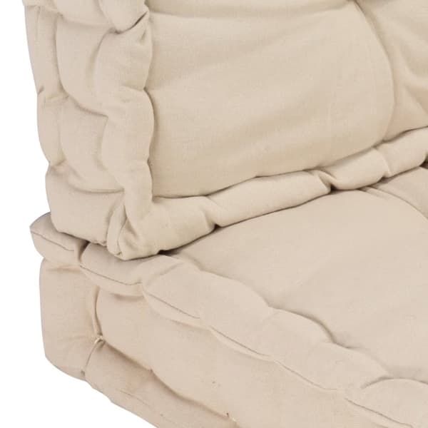 Dyna till pallsoffa 2 st bomull beige