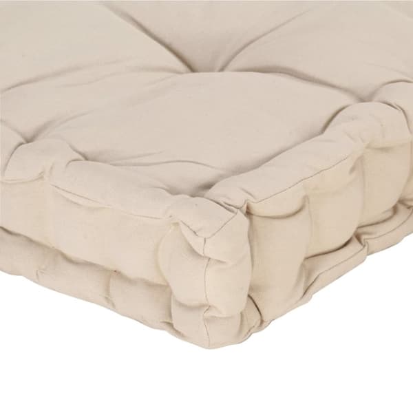 Dyna till pallsoffa 2 st bomull beige