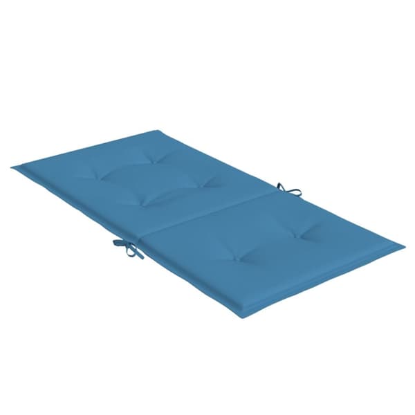 Stolsdynor lågt ryggstöd 4 st melerad blå 100x50x4 cm tyg