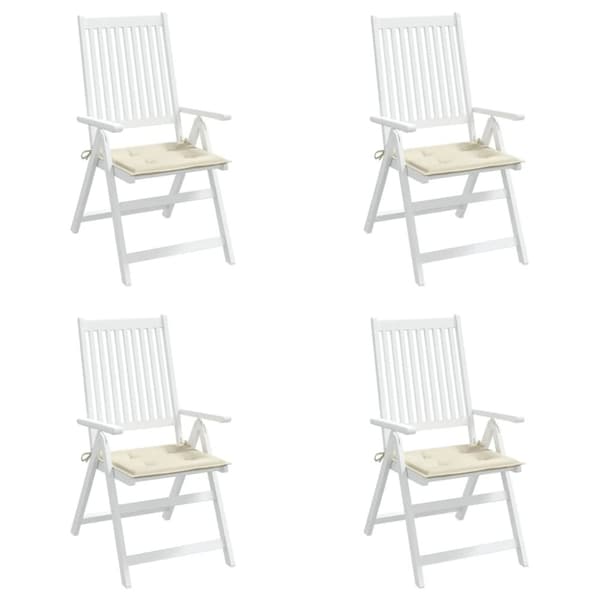 hynder til havestol 4 stk. 40x40x3 cm oxfordstof cremefarvet