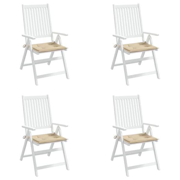Stolsdynor 4 st beige 50x50x3 cm oxfordtyg