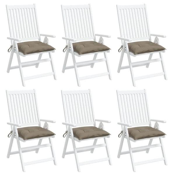 Stolsdynor 6 st taupe 50x50x7 cm oxfordtyg