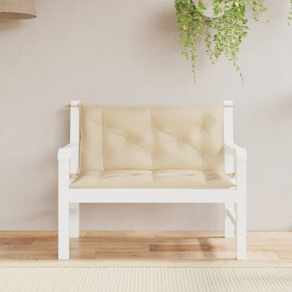 hynder til havebænk 2 stk. 100x50x7 cm oxfordstof beige