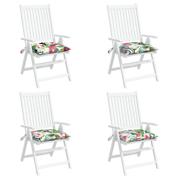 stolehynder 4 stk. 40x40x7 cm stof flerfarvet