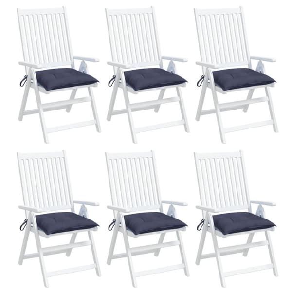 stolehynder 6 stk. 50x50x7 cm oxfordstof marineblå