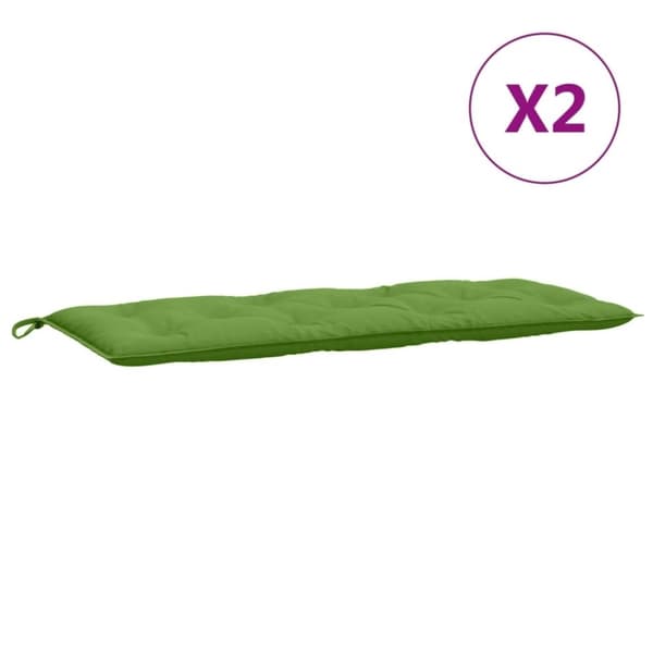 vidaXL hynder til havebænk 2 stk. 120x50x7 cm stof meleret grøn