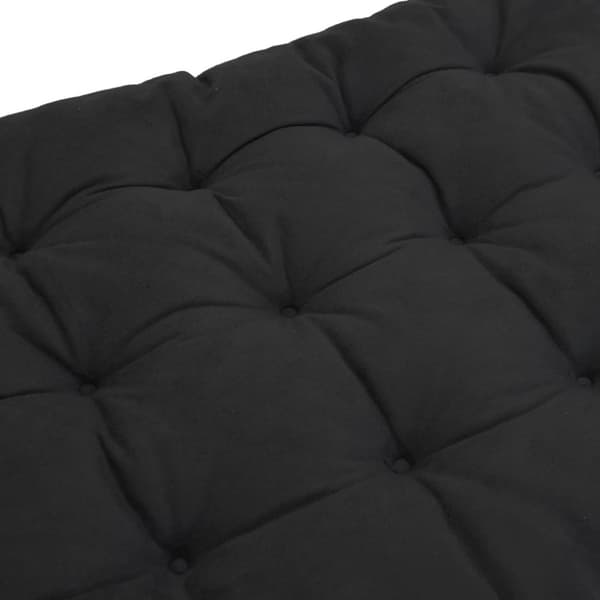 vidaXL Dyna till solsäng svart 160x50x10 cm fuskmocka