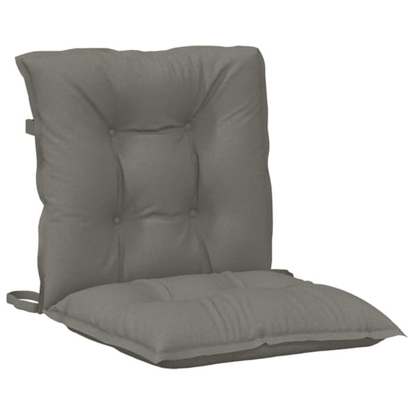 vidaXL stolehynder med lav ryg 2 stk. 100x50x7 cm stof mørkegrå
