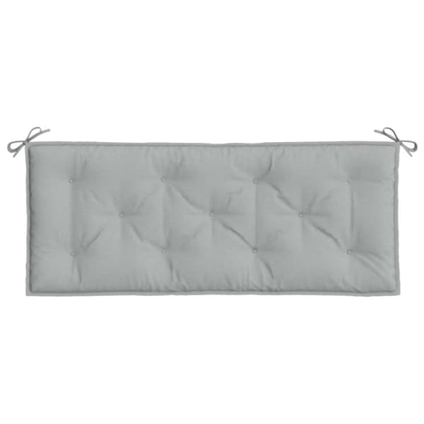 vidaXL Bänkdyna 2 st melerad ljusgrå 120x50x7 cm tyg